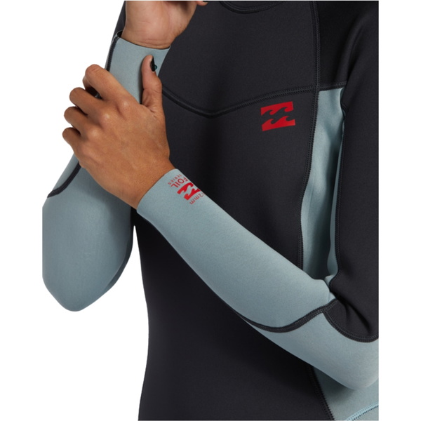 2025 Billabong Womens Foil 4/3mm Back Zip Wetsuit ABJW100185 - Washed Black